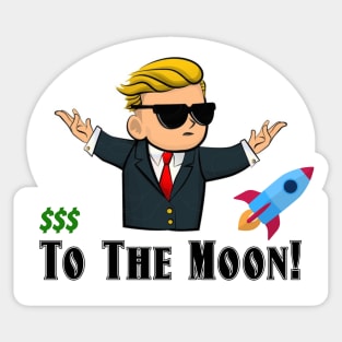 WallStreetBets Funny To The Moon Sticker